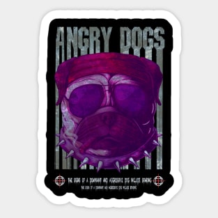 Angry Dog T-shirt Design Sticker